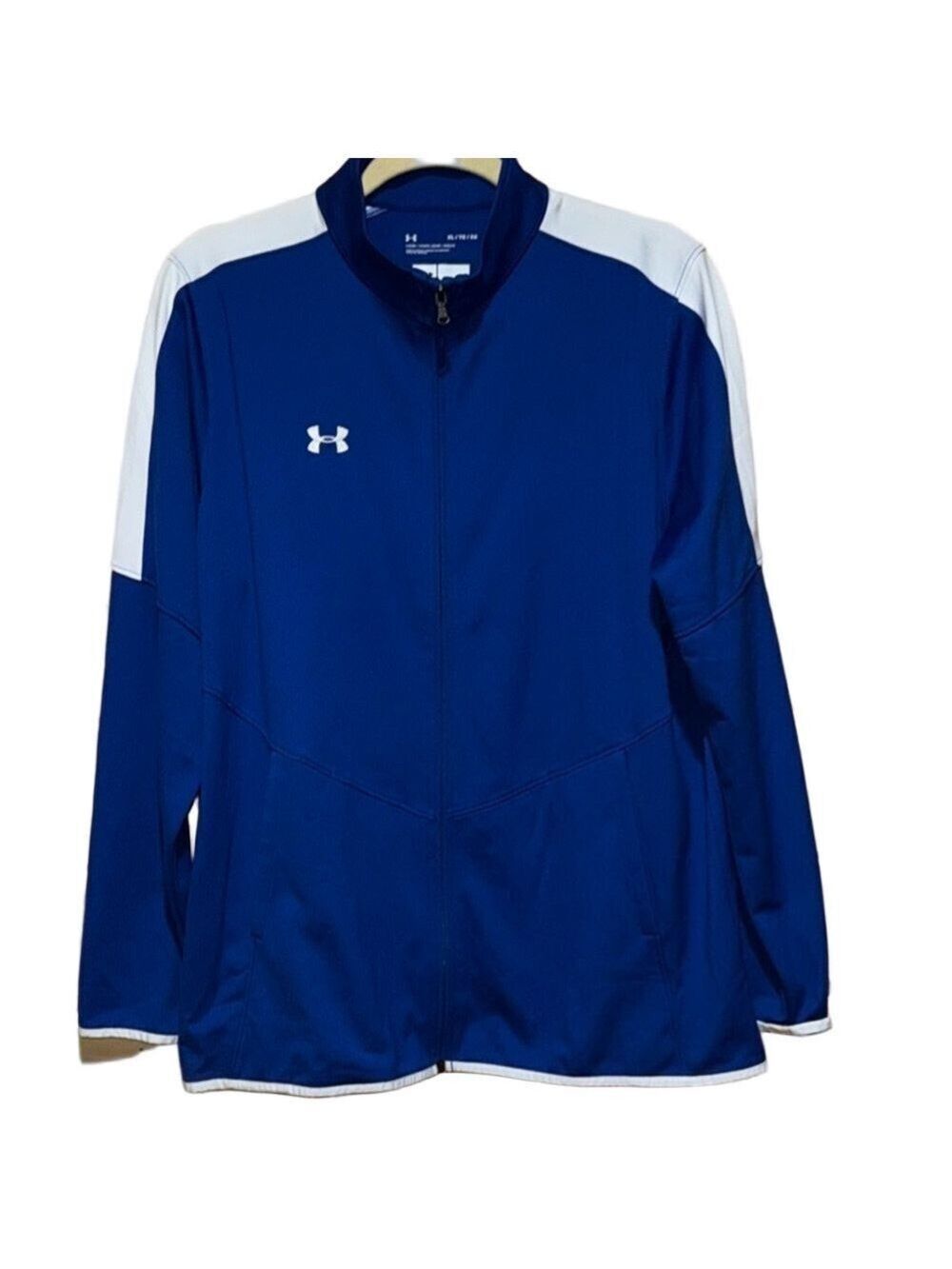 Under Armour Blue White Full Zip Jacket Extra Large